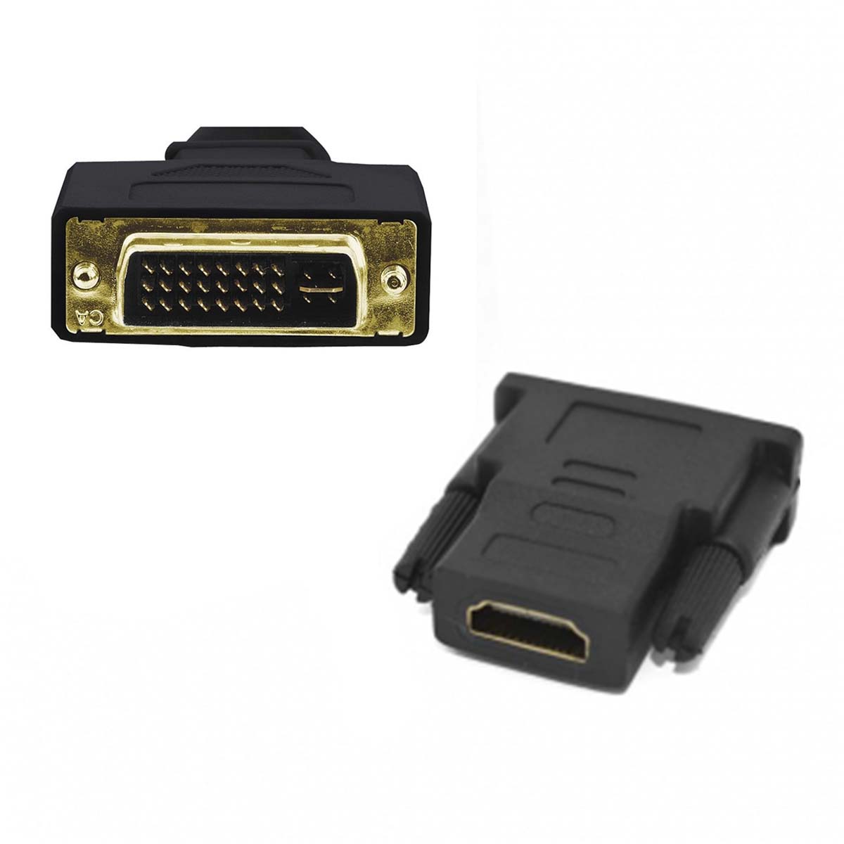Адаптер, переходник H04 HDMI (мама) на DVI-I (папа), цвет черный