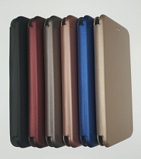 Чехол-книжка на силиконовой основе для HUAWEI Mate 20 Lite материал экокожа цвет розовое золото.