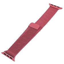Ремешок bikson для APPLE Watch, сетчатый, миланская петля Milano Loop, 38 - 40 mm, цвет красная роза