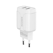 СЗУ (Сетевое зарядное устройство) BOROFONE BA37A Speedy, 12W, 2.4А, 2 USB, цвет белый