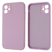 Чехол накладка для APPLE iPhone 11, силикон, бархат, цвет сиреневый