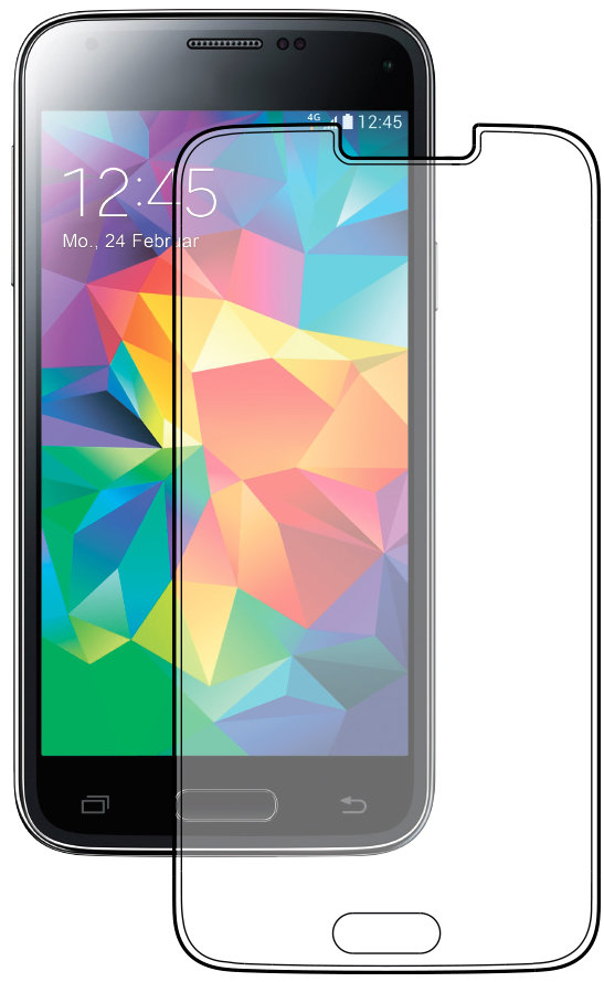 Защитное стекло для SAMSUNG Galaxy S5 mini SM-G800F толщина 0,33 мм глянцевое.