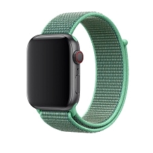 Ремешок для часов Apple Watch (38-40 мм), нейлон, цвет зеленый.
