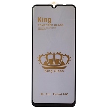 Защитное стекло Антишпион King Glass для XIAOMI Redmi 10C, Redmi 12C, Redmi A3, Redmi A3x, XIAOMI POCO C40, POCO C55, POCO C61, POCO C63, цвет окантовки черный