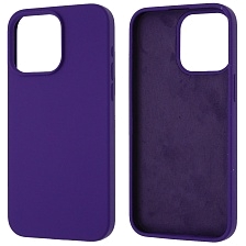 Чехол накладка Silicon Case для APPLE iPhone 15 Pro Max (6.7"), силикон, бархат, цвет индиго