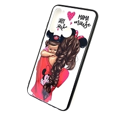 Чехол накладка для XIAOMI Redmi Note 8, силикон, рисунок MAMA mouse BABY mouse.