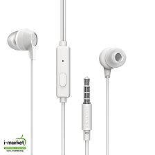 Гарнитура (наушники с микрофоном) проводная, BOROFONE BM28 Tender sound, цвет белый.