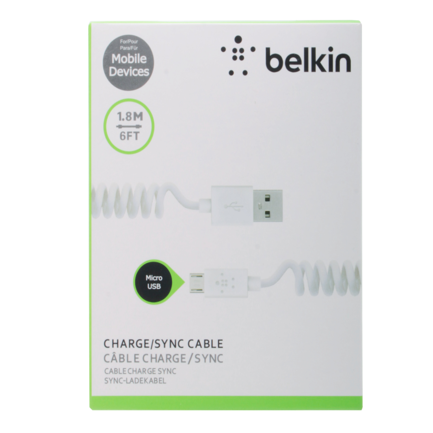 Кабель-USB micro Belkin витой, белый. Кабель-USB micro Belkin витой, белый.
