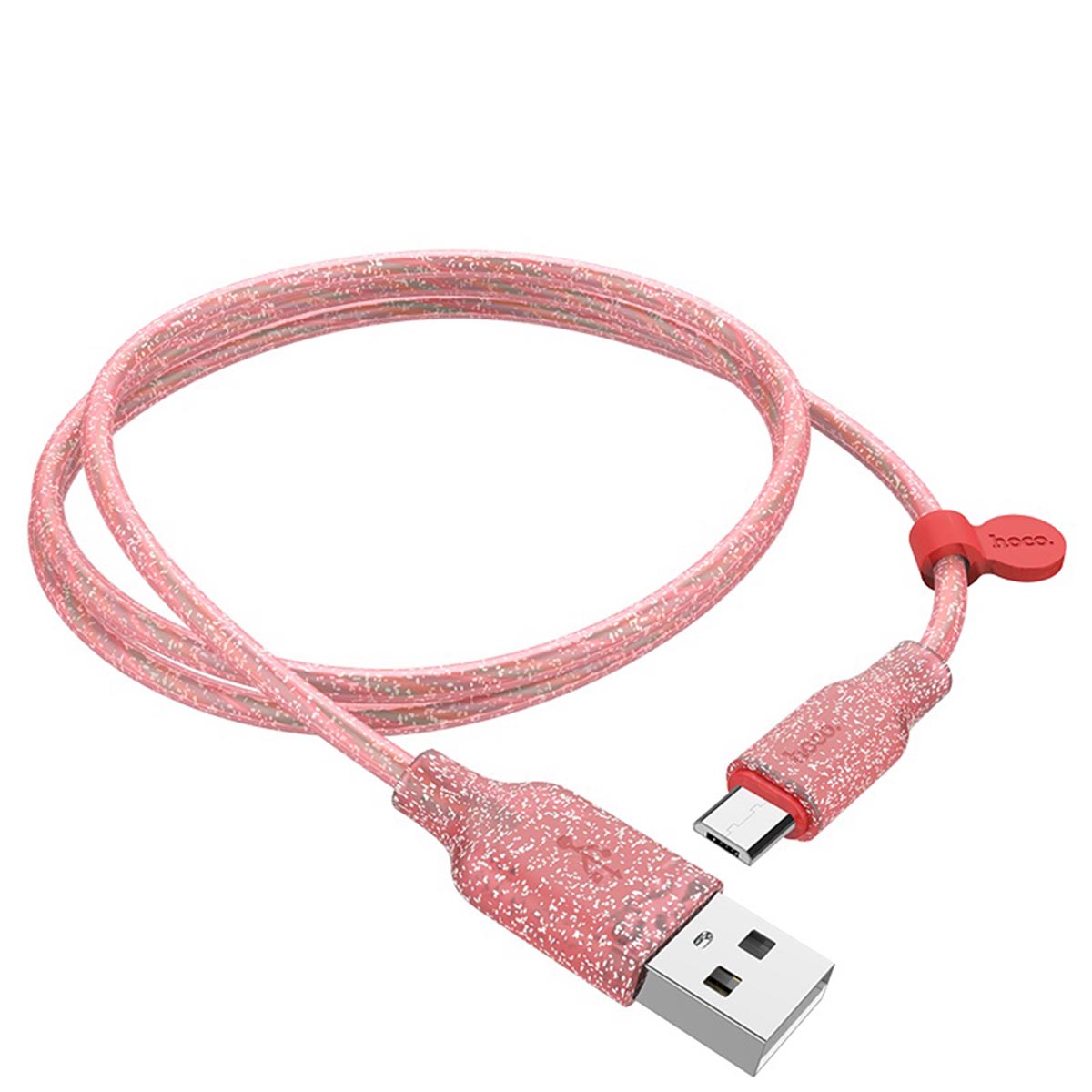Кабель Micro USB, HOCO U73 Star galaxy, 1.2 метра, цвет розовый
