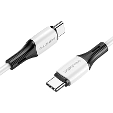 Кабель BOROFONE BX79 USB Type C на USB Type C, 60W, длина 1 метр, цвет белый Кабель BOROFONE BX79 USB Type C на USB Type C, 60W, длина 1 метр, цвет белый