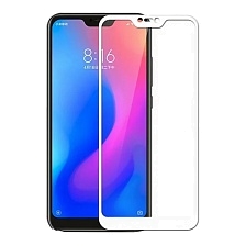 Защитное стекло "5D" GLASS FULL GLUE для XIAOMI Mi8 Lite, цвет канта белый.