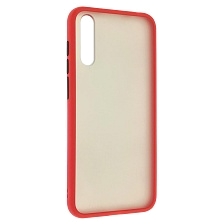 Чехол накладка SKIN SHELL для HUAWEI Honor 30i (LRA-LX1), Y8p (AQM-LX1), P Smart S (2020), силикон, пластик, цвет окантовки красный