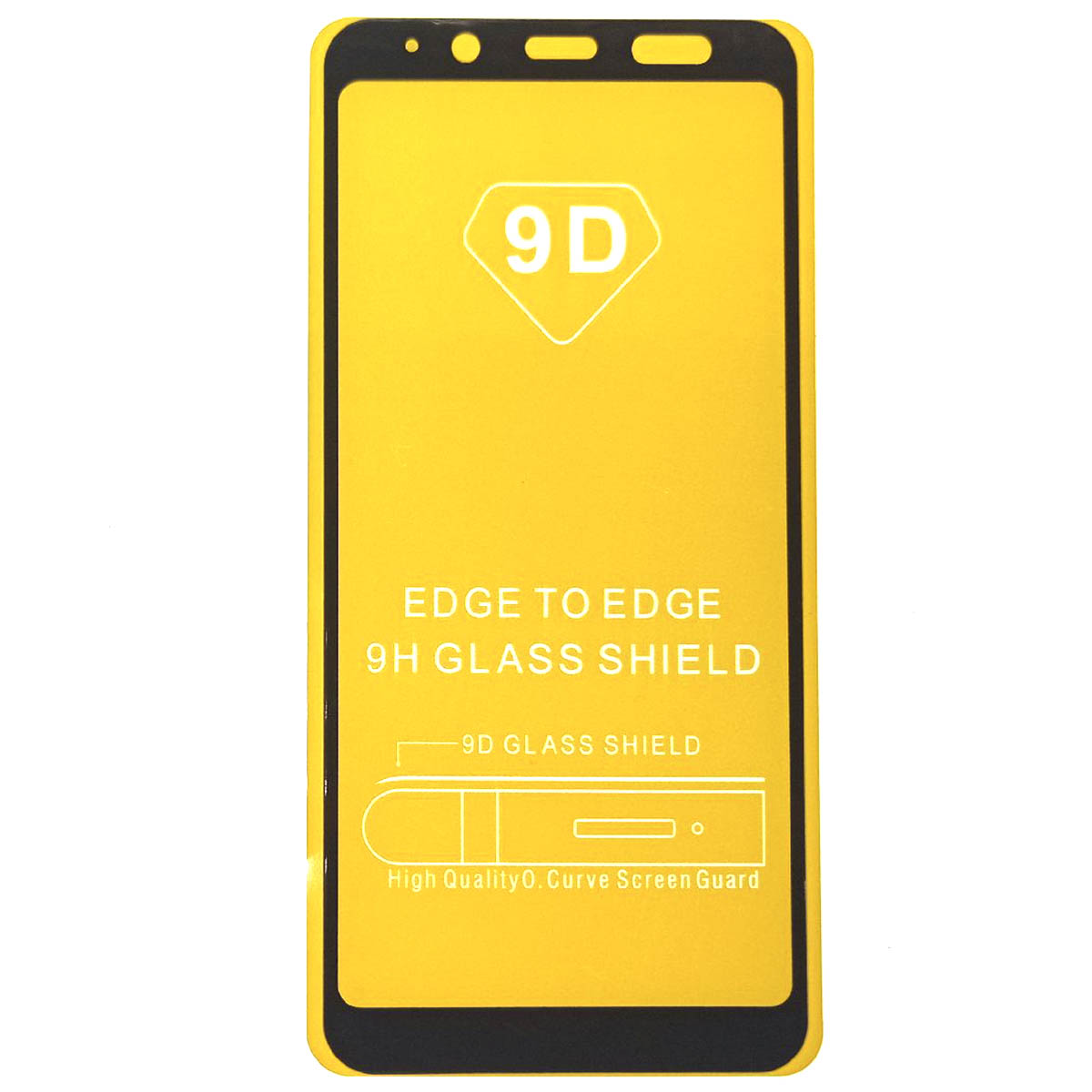 Защитное стекло 9D для SAMSUNG Galaxy A6 2018 (SM-A600), цвет окантовки черный