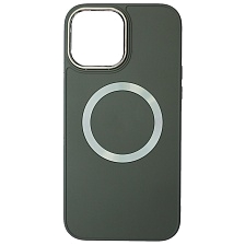 Чехол накладка с поддержкой MagSafe для APPLE iPhone 13 Pro Max (6.7"), силикон, пластик, цвет темно серый