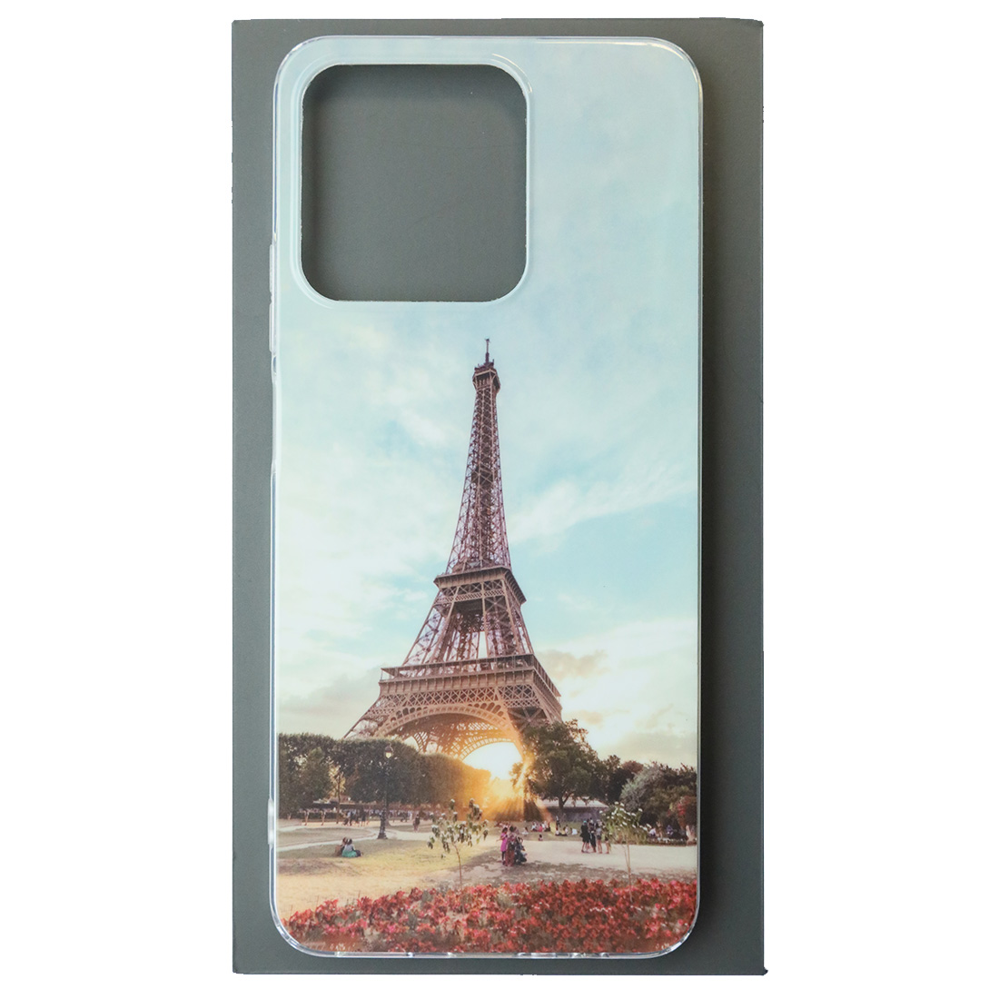 Чехол накладка для Realme C51, Realme C53, силикон, глянцевый, рисунок Эйфелева башня