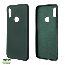 Чехол накладка NANO для HUAWEI Honor 8A, Y6 2019, силикон, бархат, цвет темно зеленый