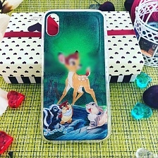 Чехол накладка для APPLE iPhone X, XS, силикон, рисунок BEMBI храбрый олененок. Чехол накладка для APPLE iPhone X, XS, силикон, рисунок BEMBI храбрый олененок.