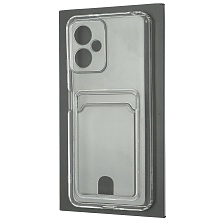 Чехол накладка CARD CASE для XIAOMI POCO X5 5G, XIAOMI Redmi Note 12 5G, силикон, отдел для карт, цвет прозрачный