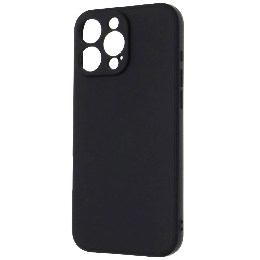 Чехол накладка для APPLE iPhone 16 Pro Max, силикон, защита камеры, цвет черный