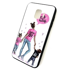 Чехол накладка для SAMSUNG Galaxy J2 Core (SM-J260), силикон, рисунок super Mom life is the best.