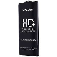 Защитное стекло VEASON HD+ для TECNO Spark 10 Pro, цвет окантовки черный