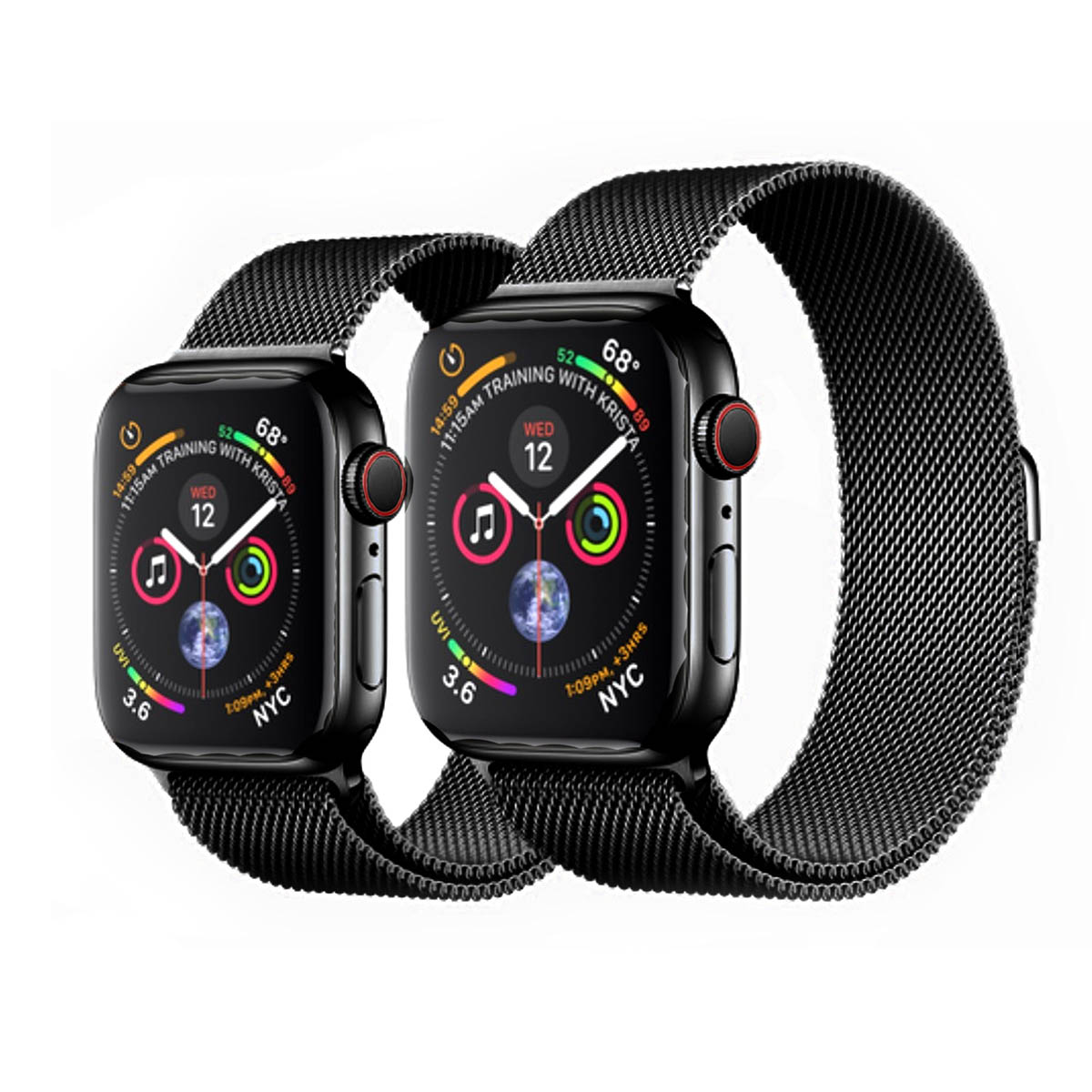 Ремешок для APPLE Watch, сетчатый, миланская петля Milano Loop, 38 - 40 - 41 mm, цвет черный