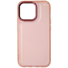 Чехол накладка AIR BAG для APPLE iPhone 13 Pro (6.1"), силикон, цвет прозрачно розовый