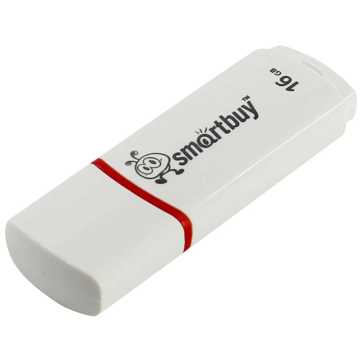 Флешка USB 2.0 16GB SMARTBUY Crown, цвет белый