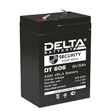 Батарея аккумуляторная свинцово-кислотная DELTA DT 606, 6V, 6Ah, цвет черный Батарея аккумуляторная свинцово-кислотная DELTA DT 606, 6V, 6Ah, цвет черный