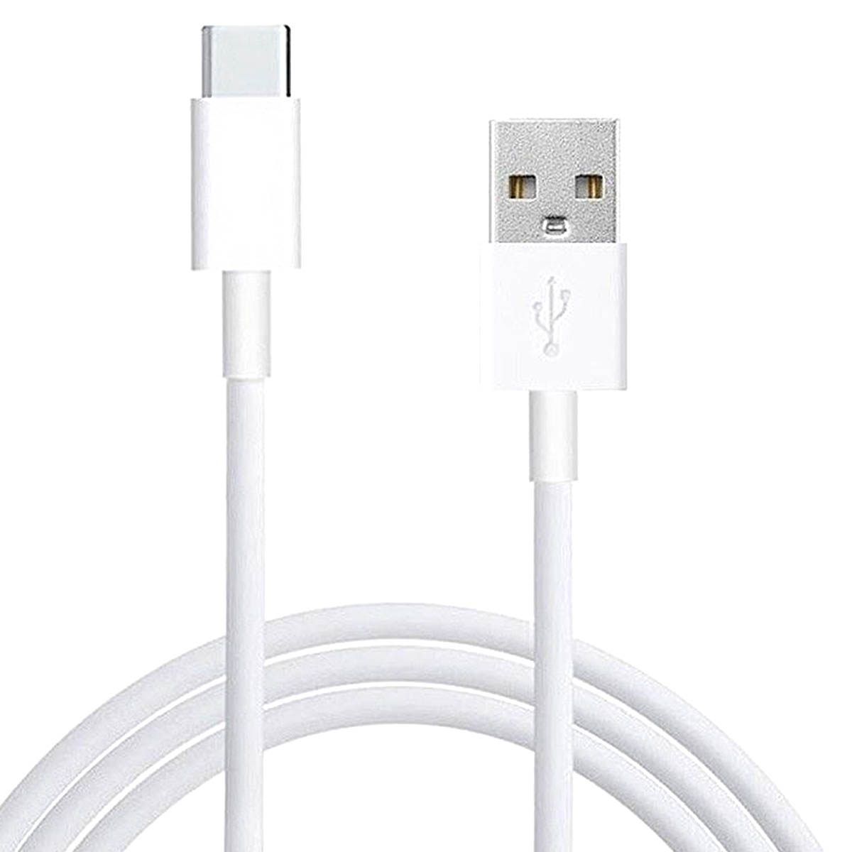 Кабель для зарядки и передачи данных USB Type-C, длина 1 метр, цвет белый Кабель для зарядки и передачи данных USB Type-C, длина 1 метр, цвет белый