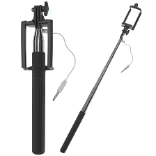 Селфи палка SELFIE STICK cable take pole, цвет черный