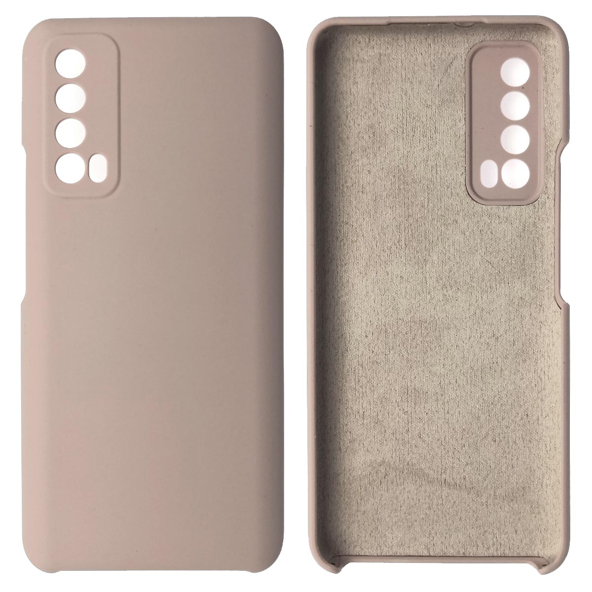 Чехол накладка Silicon Cover для HUAWEI P Smart 2021, силикон, бархат, цвет розовый песок
