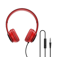 Гарнитура (наушники с микрофоном) проводная полноразмерная, BOROFONE BO5 Star sound, цвет красный (распродажа -30%)