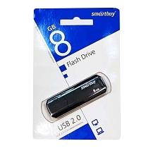 Флешка USB 2.0 8GB SMARTBUY CLUE, цвет черный