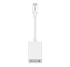 OTG-переходник EARLDOM ET-OT48 c USB на APPLE Lightning 8 pin, пластик, белый
