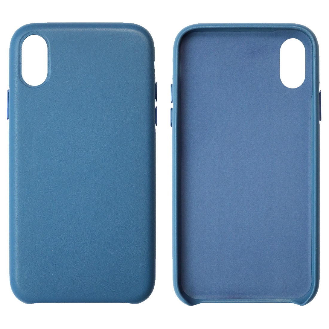 Чехол накладка Leather Case для APPLE iPhone XR, силикон, бархат, экокожа, цвет синий Чехол накладка Leather Case для APPLE iPhone XR, силикон, бархат, экокожа, цвет синий