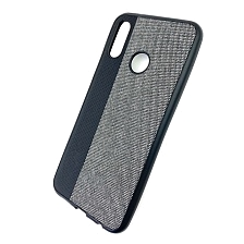 Чехол накладка для HUAWEI P20 Lite, Nova 3E, силикон, комбинированный, цвет черно серый.