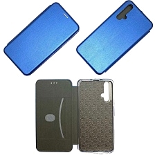 Чехол книжка для HUAWEI Honor 20, экокожа, визитница, цвет темно синий.