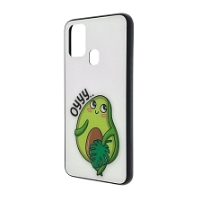 Чехол накладка для SAMSUNG Galaxy M31 (SM-M315), силикон, стекло, рисунок AVOCADO Oyy....