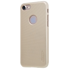 Чехол накладка Nillkin для APPLE iPhone 7, 8, пластик, цвет золотистый.