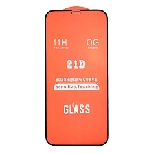 Защитное стекло 21D для APPLE iPhone 12 mini (5.4"), цвет окантовки черный