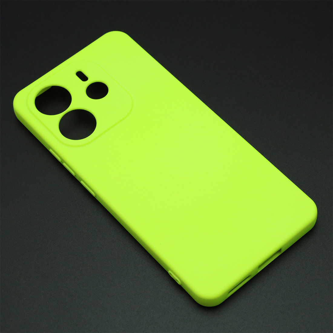 Чехол накладка NANO для XIAOMI Redmi Note 14 4G, защита камеры, силикон, бархат, цвет салатовый