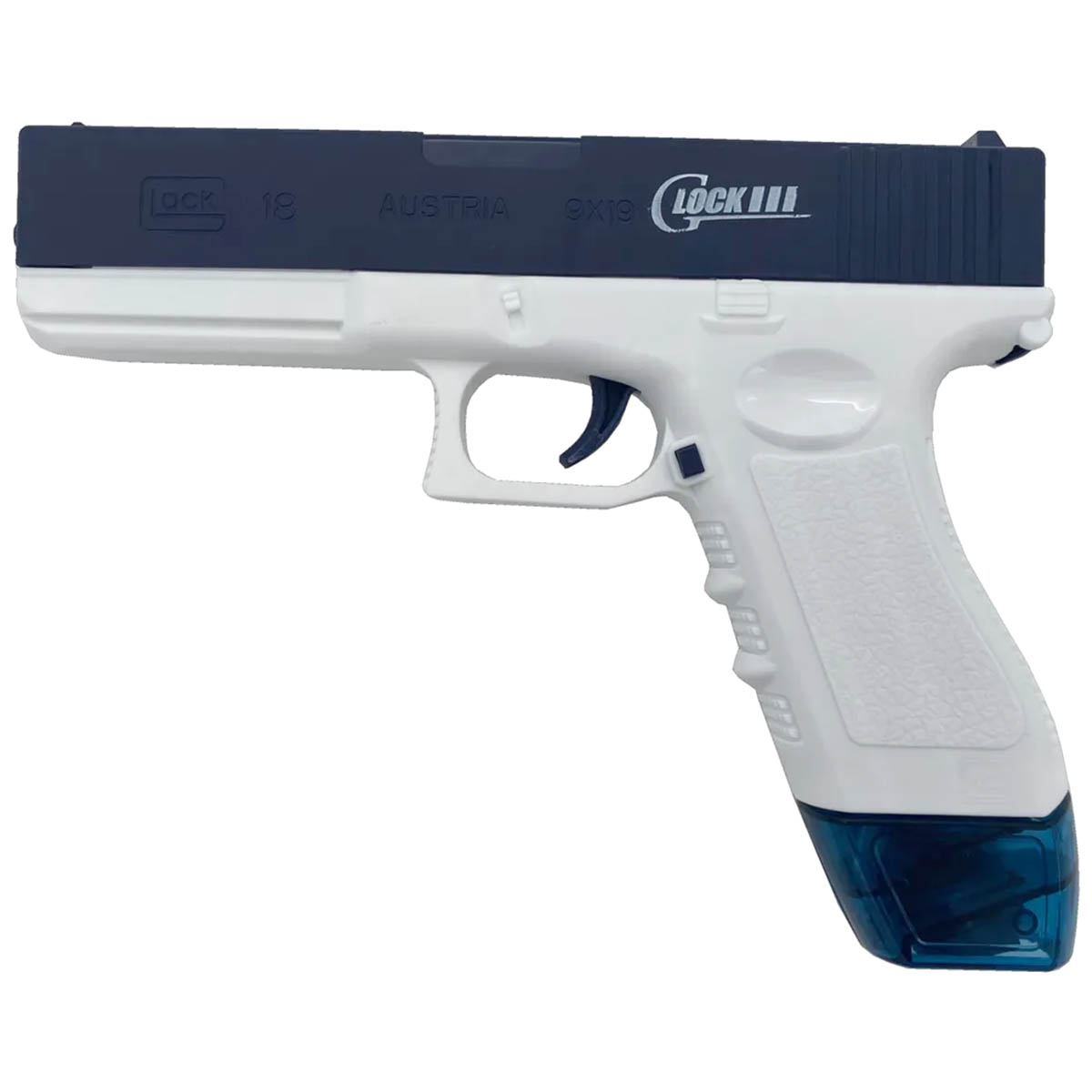 Электрический водяной пистолет - игрушка, цвет сине белый