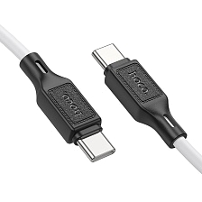 Кабель HOCO X90 Cool USB Type C на USB Type C, 60W, 3A, длина 1 метр, цвет белый