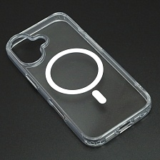 Чехол накладка KWI-NI с поддержкой MagSafe для APPLE iPhone 17, силикон, прозрачный