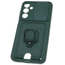 Чехол накладка VERSATILE 3 в 1 для SAMSUNG Galaxy A16 4G, цвет темно зеленый