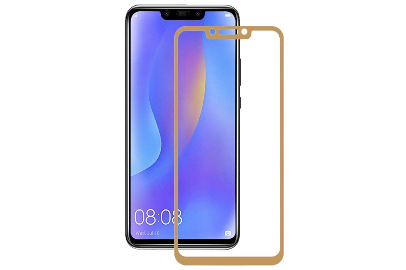 Защитное стекло 5D для HUAWEI Honor PLAY, Nova 3, Nova 3i, Mate 20 lite, цвет окантовки золотистый. Защитное стекло 5D для HUAWEI Honor PLAY, Nova 3, Nova 3i, Mate 20 lite, цвет окантовки золотистый.