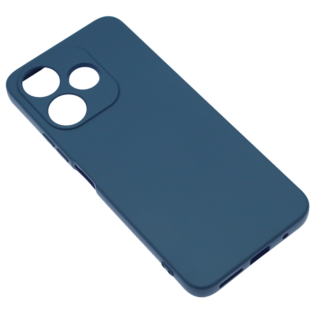 Чехол накладка NANO для XIAOMI Redmi 13, POCO M6 4G, защита камеры, силикон, бархат, цвет темно синий