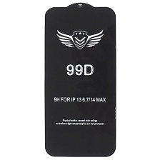Защитное стекло 99D для APPLE iPhone 13 Pro Max (6.7"), iPhone 14 Plus (6.7"), цвет окантовки черный Защитное стекло 99D для APPLE iPhone 13 Pro Max (6.7"), iPhone 14 Plus (6.7"), цвет окантовки черный