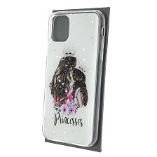 Чехол накладка Vinil для APPLE iPhone 11, силикон, блестки, глянцевый, рисунок Princesses